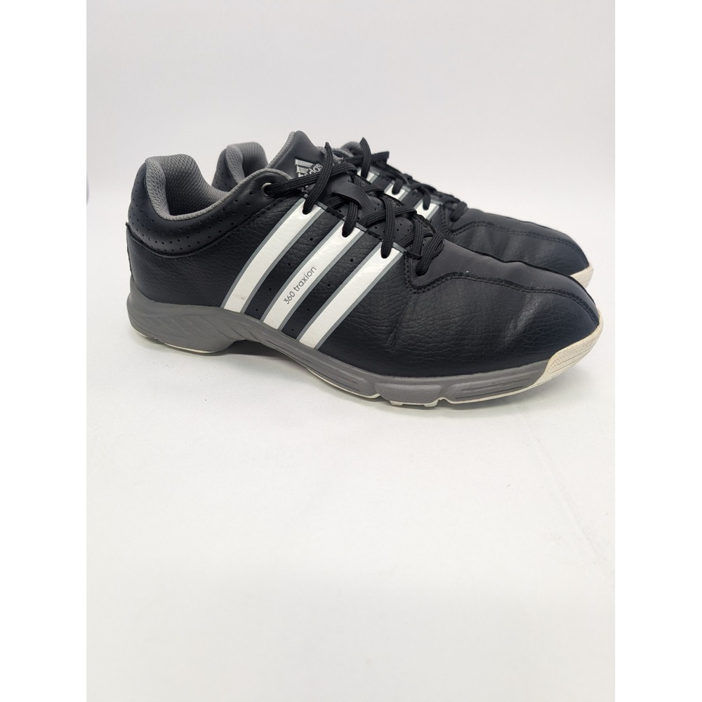 Adidas 360 Traxion Mens Golf Shoes Black White Spiked F33388 Size 6.5